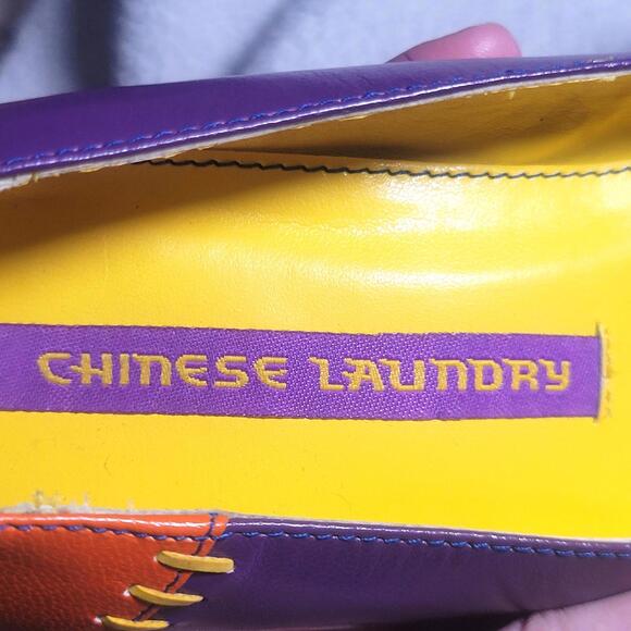 Chinese Laundry Mardi Gras Patchwork Leather High Heel Pumps - Size 6.5 - Picture 7 of 9